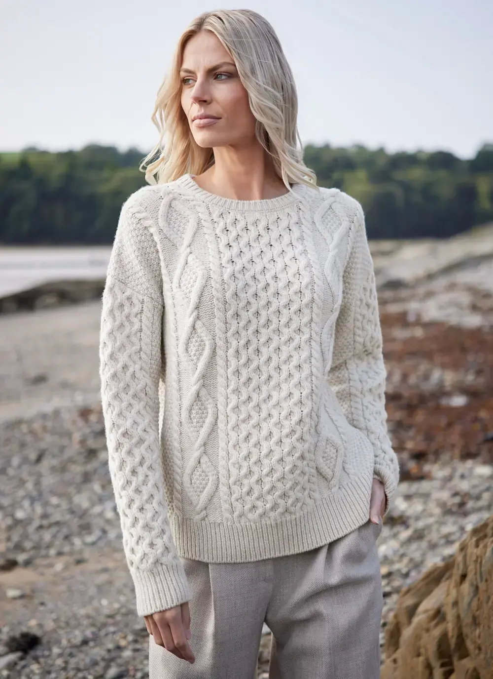Arranmore Merino Slouchy Crew Neck Sweater
