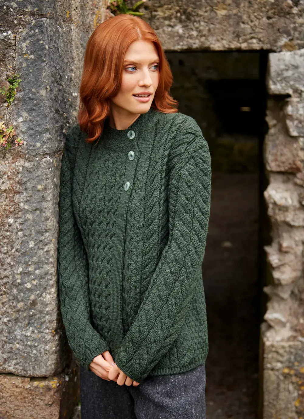 Personalized Erin Button Neck Cardigan