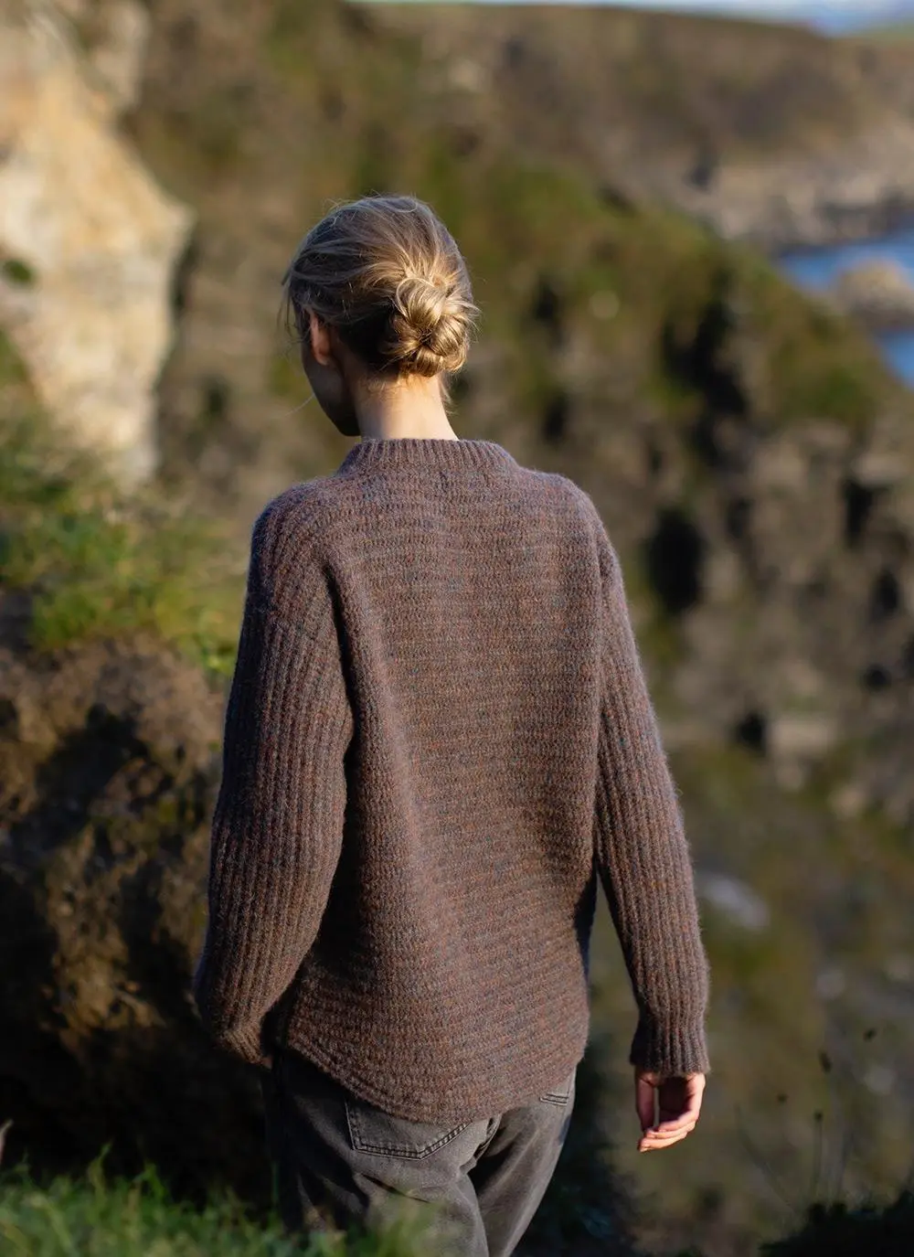 Fisherman Alpaca Chunky Ribbed Crew Sweater