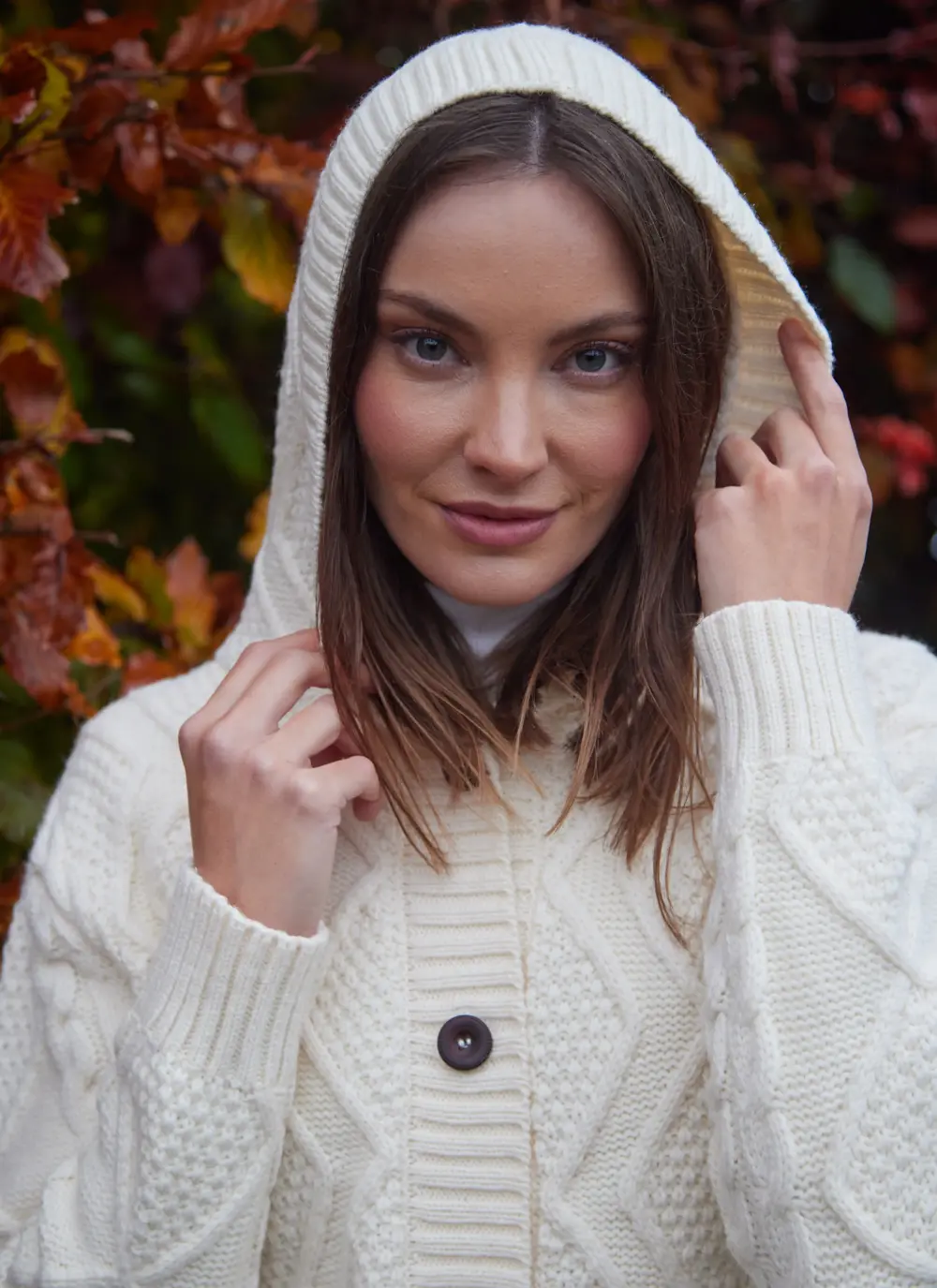 Hannah Hooded Button Cardigan
