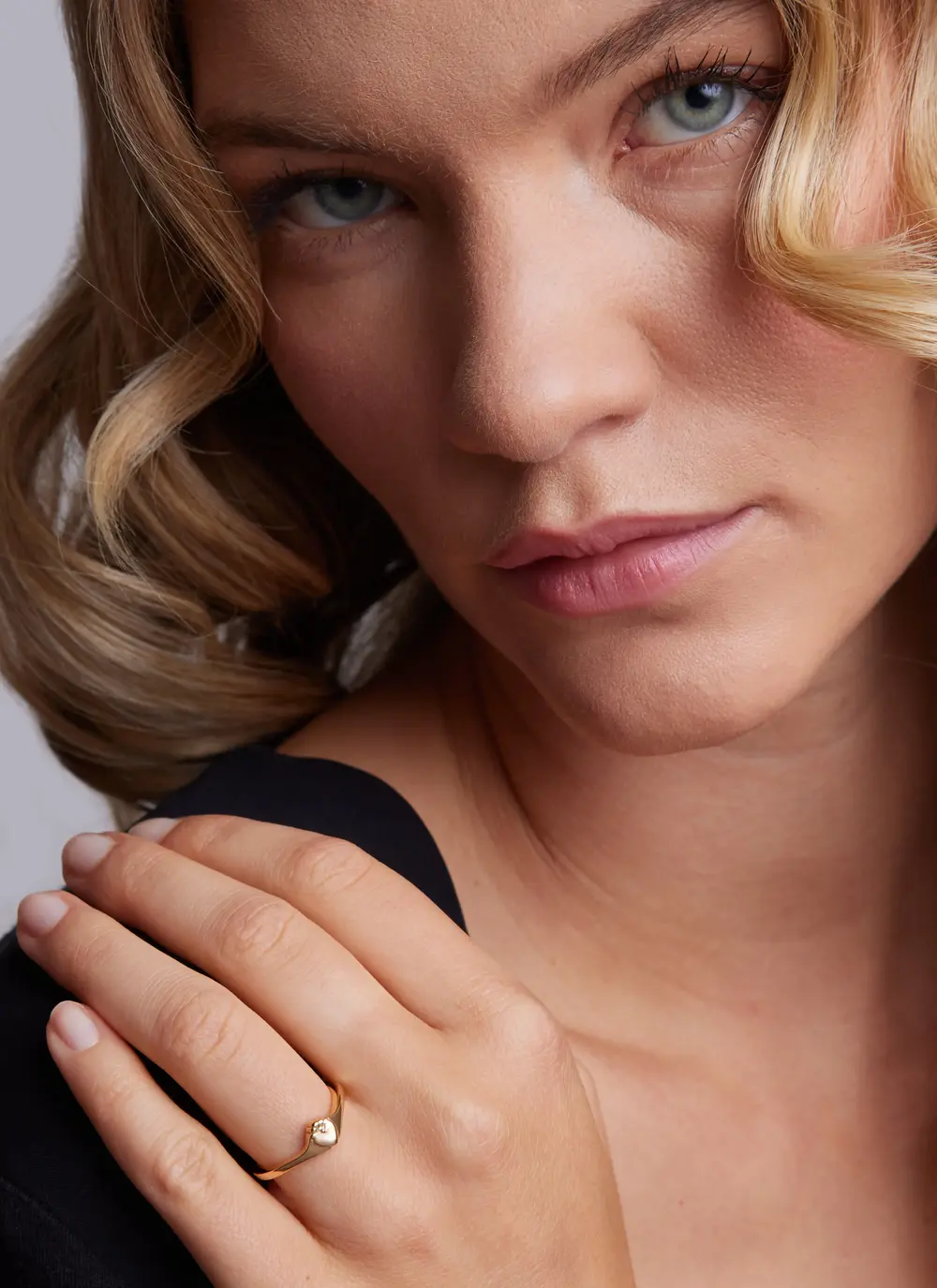 14ct Gold Vermeil Contemporary Claddagh Ring