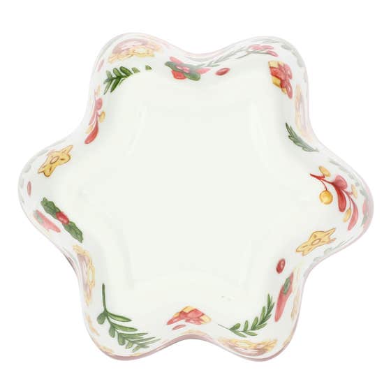 Sorprese di Natale porcelain star-shaped bowl, small