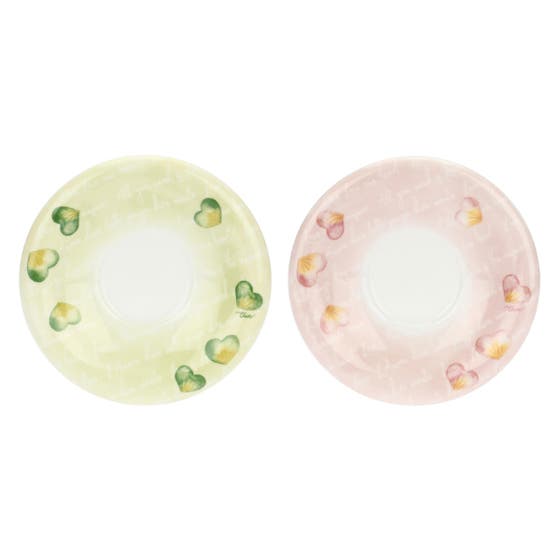 Set of 2 cappuccino cups Hearts in bloom