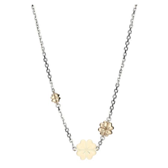 Necklace with four-leaf clover