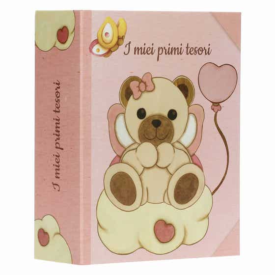 Pink memento box with Teddy
