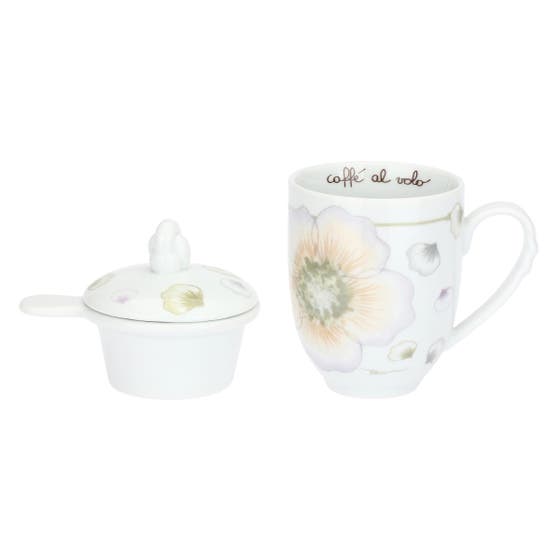Country Bloom porcelain herbal tea pot