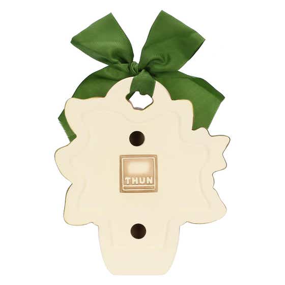 AbbracciAMI ceramic plaque jar with chestnuts, apple and flowers