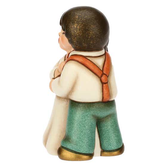 Newlyweds embracing in ceramic, small