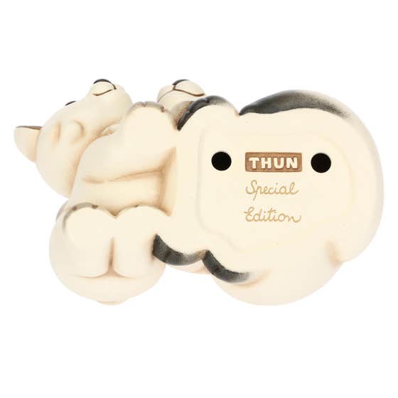 Inverno Incantato ceramic pair Perla white fox with mother, large