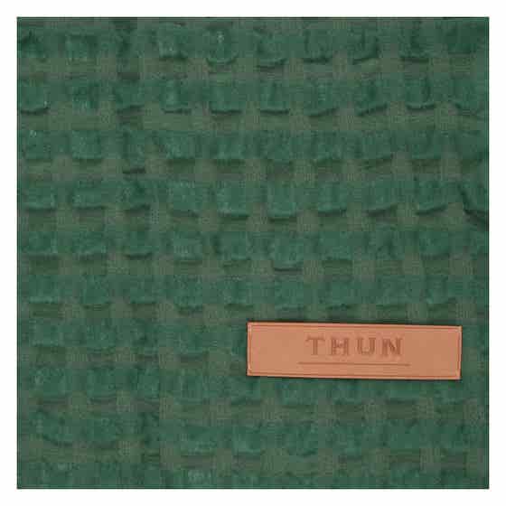 Wool scarf with fringes blue