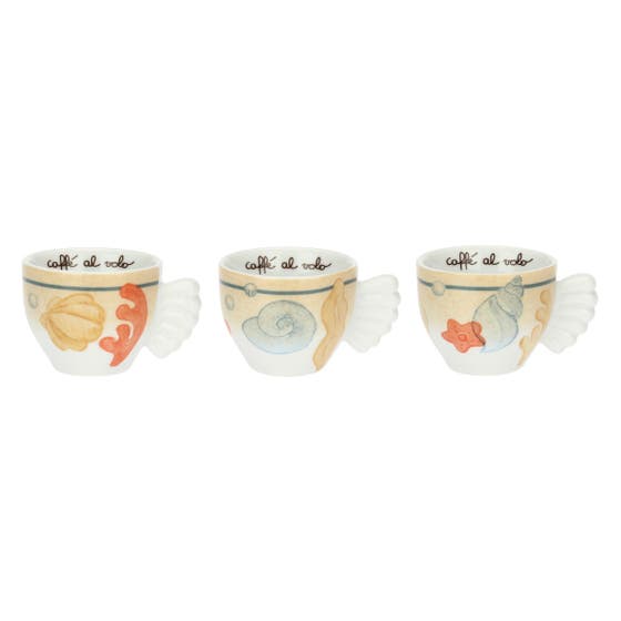Mare da amare set of 6 porcelain espre&szlig;o coffee cups