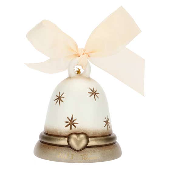 Ceramic white 2023 limited edition bell with teddy