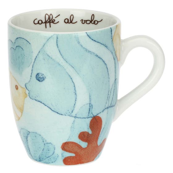 Mare da amare porcelain mug with cotton placemat