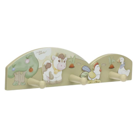 Sweet Farmhouse Wooden Coat Rack for Kids' Bedrooms