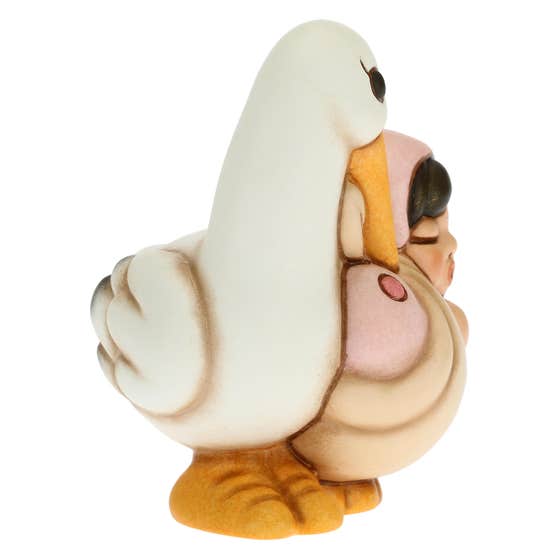 Birth stork with baby girl