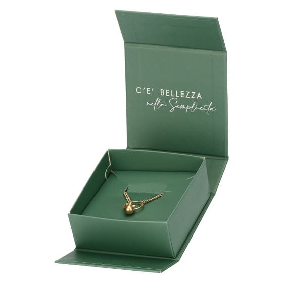 Necklace with bell flower and light point