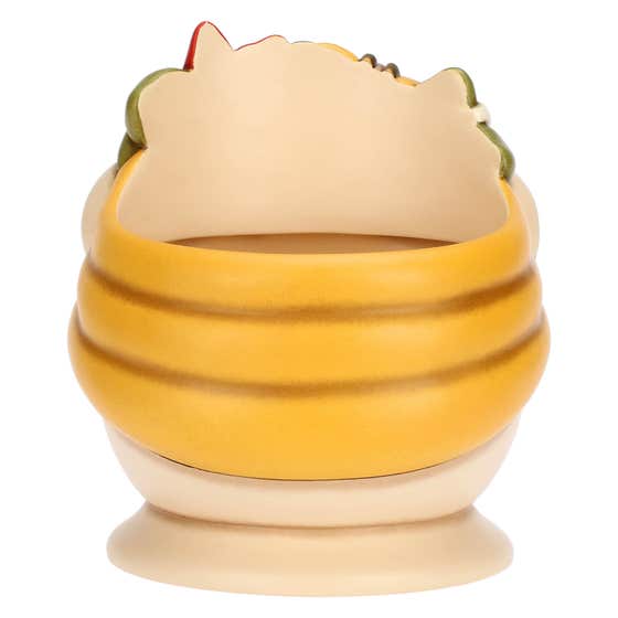 Ceramic Tina crown with chilli peppers and butterfly Leyla flowerpot holder, large