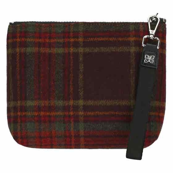 Tartan clutch bag, small