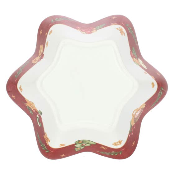 Sorprese di Natale porcelain star-shaped bowl, medium