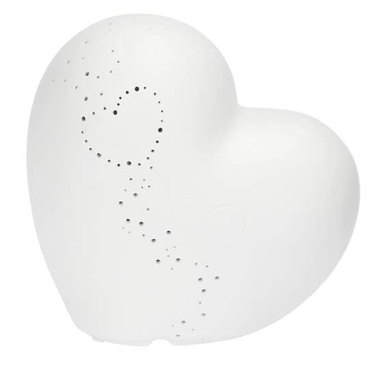Heart-shaped ceramic lamp