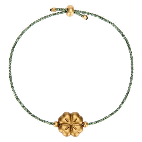 Bracelet with four-leaf clover