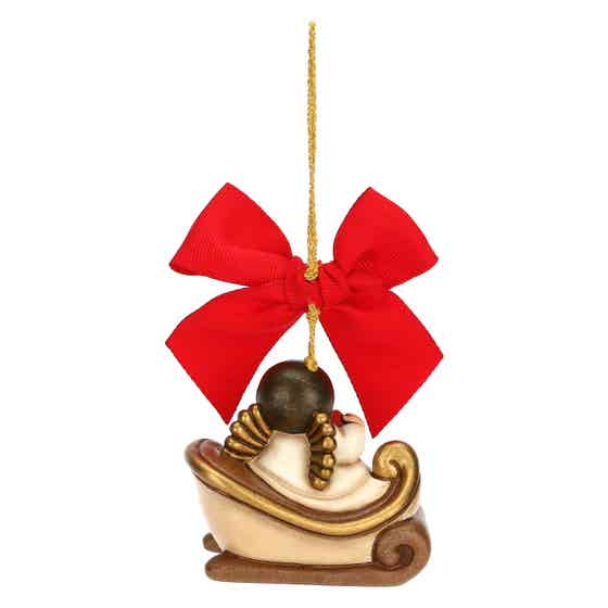 Ceramic modular Angel sledge Christmas tree decoration