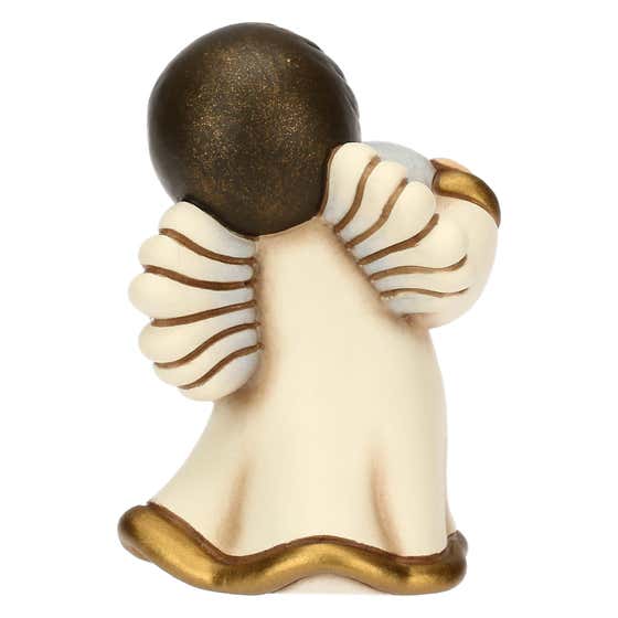 Ceramic angel with blue heart