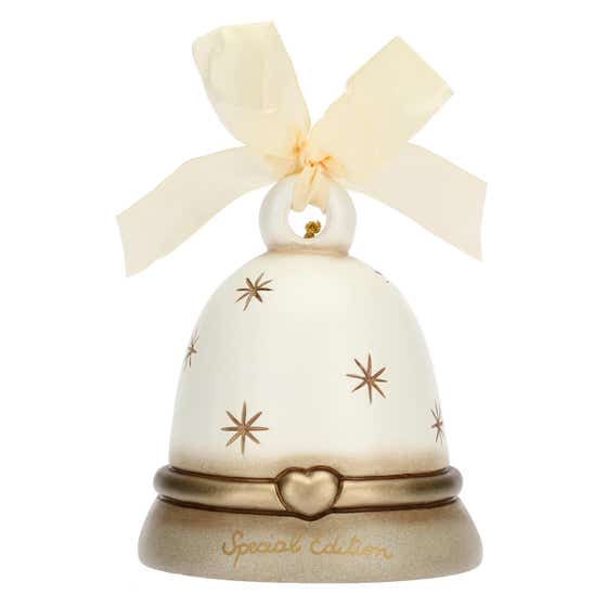 Ceramic white 2023 Special Edition bell with Mary and Baby Jesus