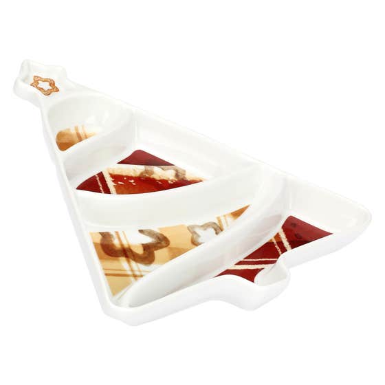 Thunland porcelain Christmas tree-shaped appetizer plate