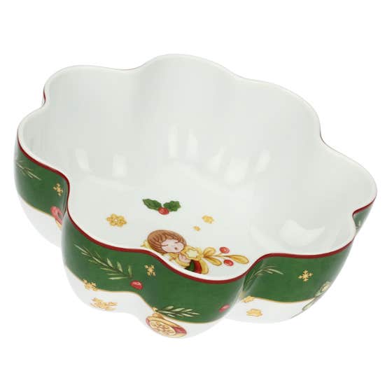 Sorprese di Natale porcelain four-leaf clover-shaped bowl, small