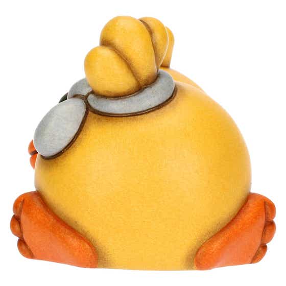 Polly chick with ceramic bow, small