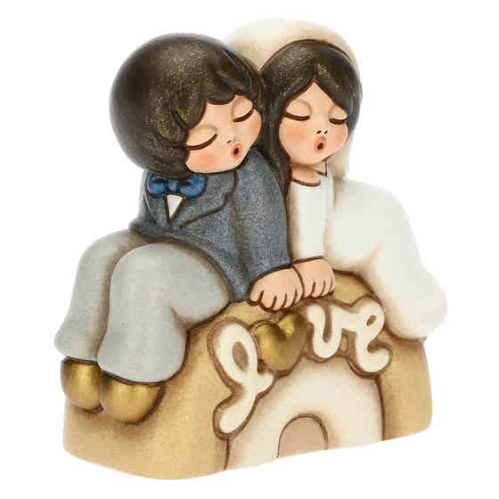 Small newlywed couple