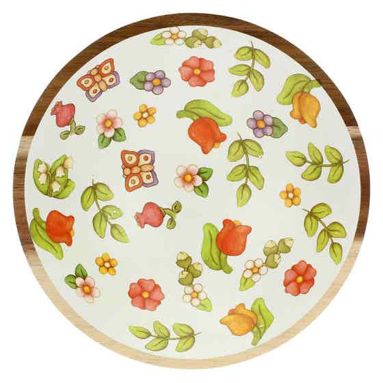 Medium Happy Country bowl in enameled wood