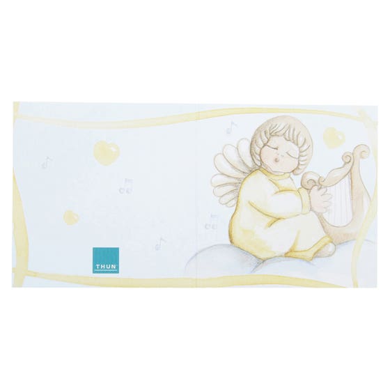 Gift tag with angel and harp