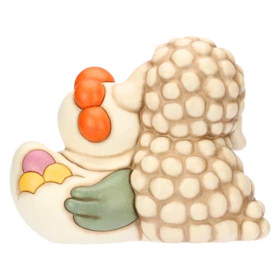 Sorprese di Pasqua ceramic Ester hen and Nelly little lamb doration, maxi