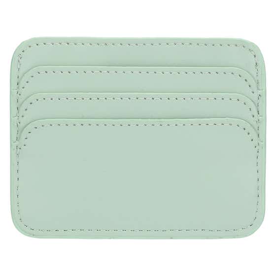 Small eco-leather card holder, green