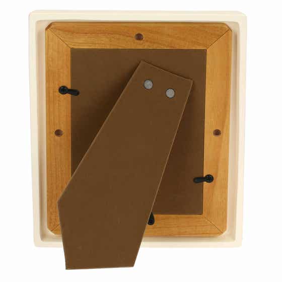 Ceramic photo frame with daisies and bow, large