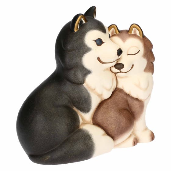 Husky Polo and Alaska ceramic couple