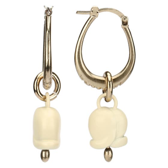 Hoop earrings with tulip