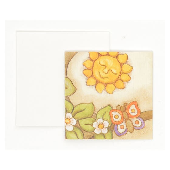 Country greeting card with butterfly