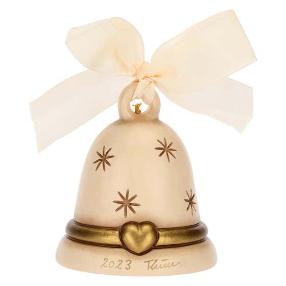 Ceramic cream 2023 Limited Edition bell with Teddy