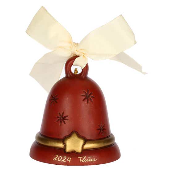 2024 red ceramic Limited Edition Bell with angel