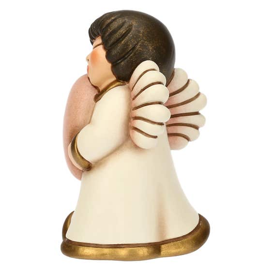 Ceramic angel with pink heart