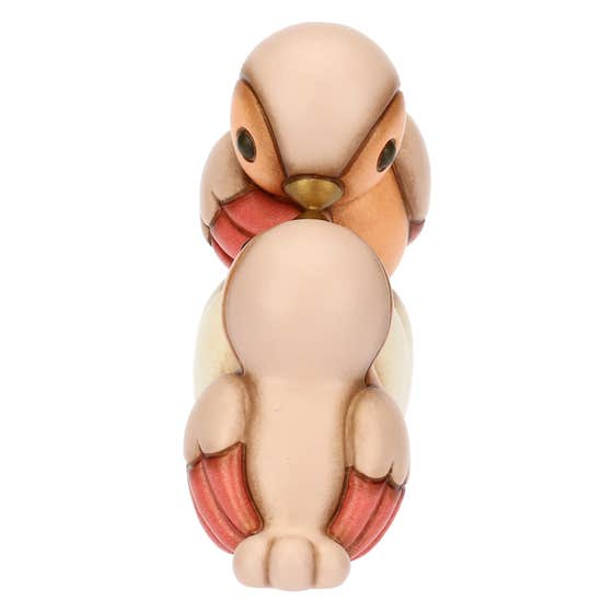 Pair of ceramic bullfinches with heart, medium