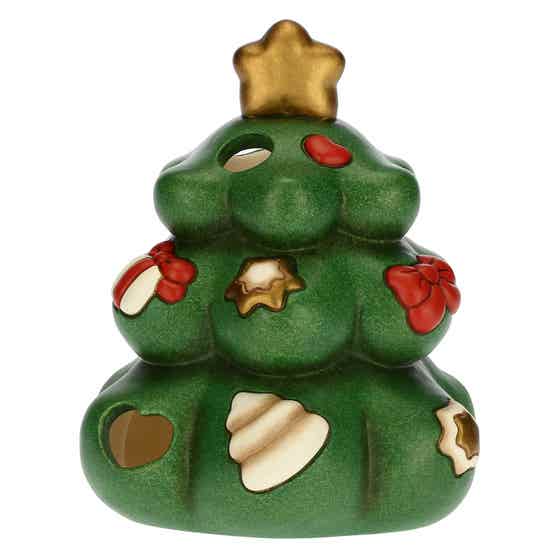 Christmas tree-shaped ceramic candle holder