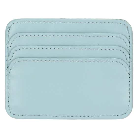 Eco-leather card holder, light blue