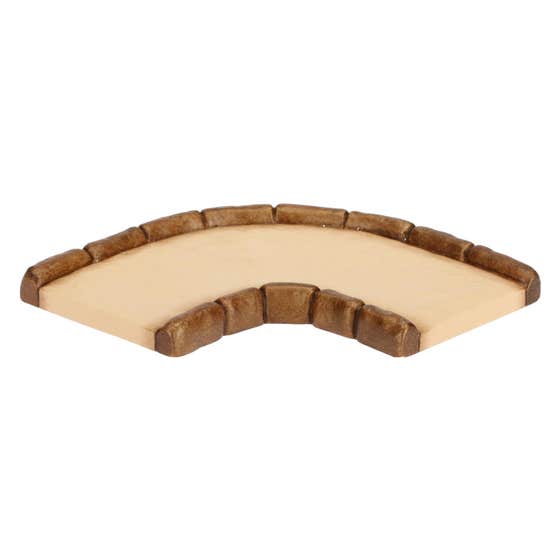 Set of 1 section of straight road and 1 bend for Traditional Nativity Scene