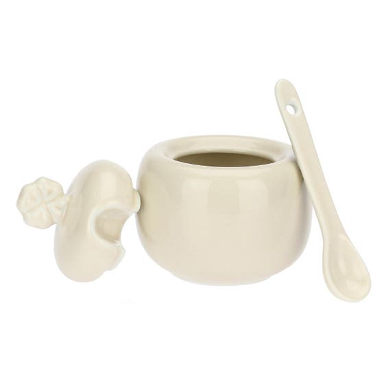 Porcelain sugar bowl, small