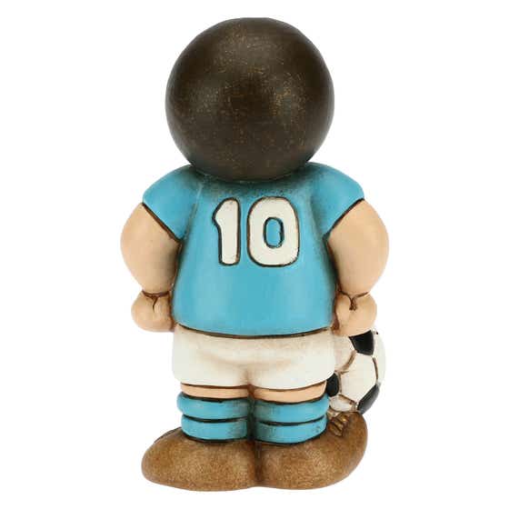 Blue and white boy football player