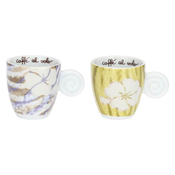 Set of 2 cups with sugar bowl, Oasi